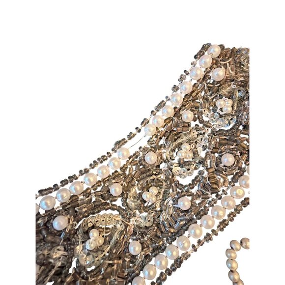 Lawrence Kozar Beaded Silk Evening Jacket Black Gold Metallic Embellished XL - Picture 7 of 7